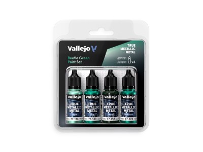 True Metallic Metal: Beetle Green Paint Set (4)
