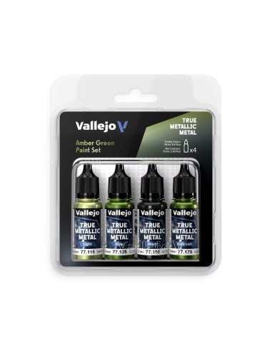 True Metallic Metal: Amber Green Paint Set (4)
