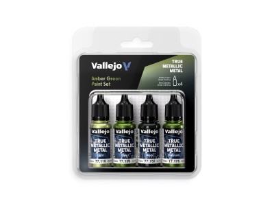 True Metallic Metal: Amber Green Paint Set (4)
