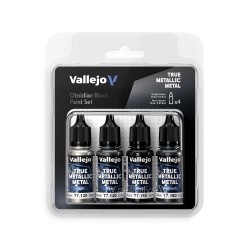 True Metallic Metal: Obsidian Black Paint Set (4)