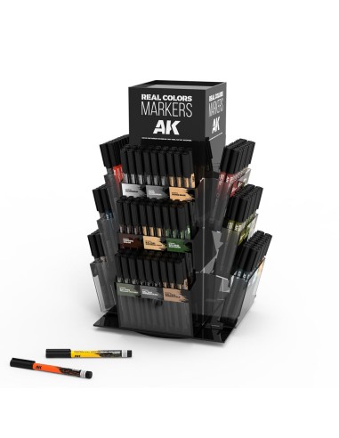 Real Colors Markers Rotating Display