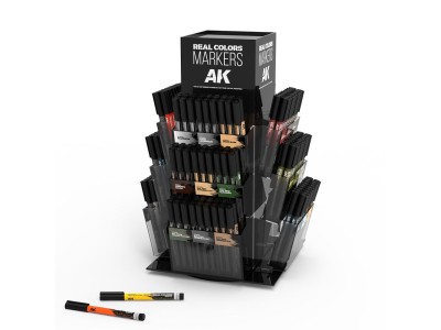 Real Colors Markers Rotating Display