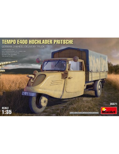 Tempo E400 Hochlader Pritsche. German 3-Wheel...