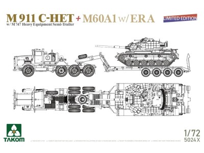 M911 C-HET w/M747 Heavy Equipment Semi-Trailer + M60A1 w/ERA