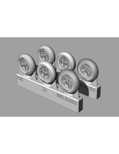 Spitfire 4 spoke wheels set (3 types of tires)