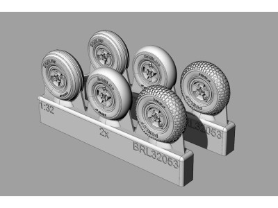 Spitfire 4 spoke wheels set (3 types of tires)