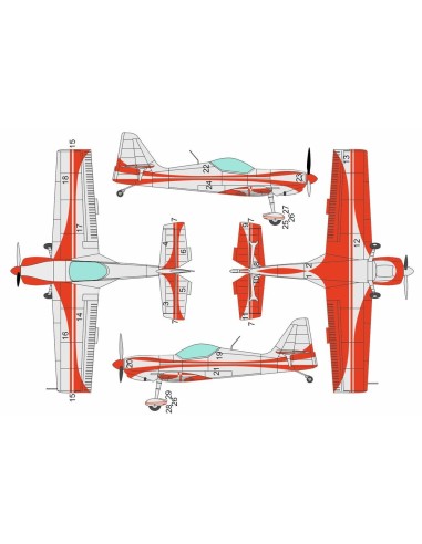 Zlin Z-50 masks (KP kit)