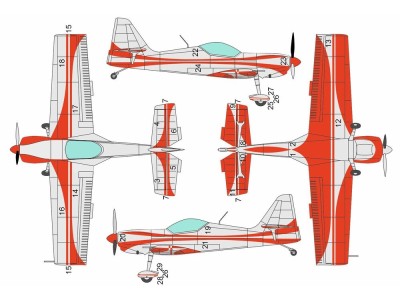 Zlin Z-50 masks (KP kit)