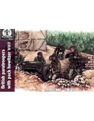 Britsh paratroopers w.pack howitzer WWII