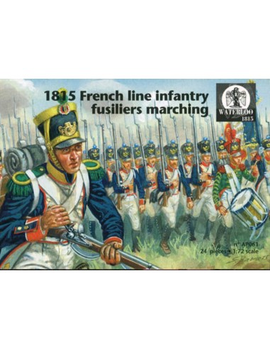 1815 French line infantry fusiliers marching