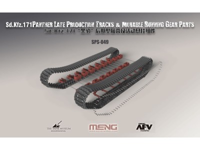 German Medium Tank Sd.Kfz.171 Panther Late Production Tracks&Movable RunningGear