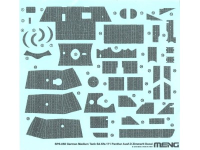 German Medium Tank Sd.Kfz.171 Panther Ausf.D Zimmerit Decal