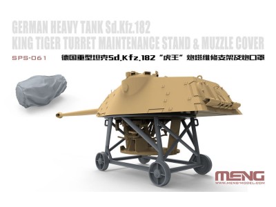 German Heavy Tank Sd.Kfz.182 King Tiger Turret Maintenance Stand&Muzzle Cover(Resin
