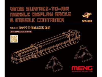 9M38 Surface-to-air Missile DisplayRacks & Missile Container (Resin)