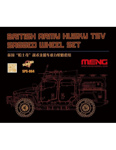 British Army Husky TSV Sagged Wheel Set (Resin)