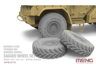 Russian K-4386 Typhoon-VDV Armored Vehicle Sagged Wheel Set (RESIN)