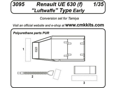Renault UE 630 (f) Luftwaffe Type Early für Tamiya Bausatz