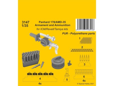 Panhard 178/AMD-35 Armament and Ammunition (ICM/Revell Tamiya kits)