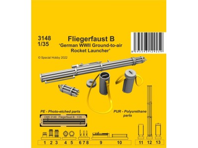 Fliegerfaust B German WWII ground-to-air rocket launcher