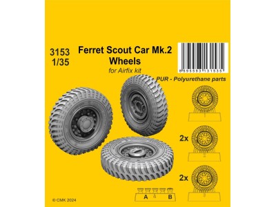 Ferret Scout Car Mk.2 Wheels 1/35 / for Airfix kits