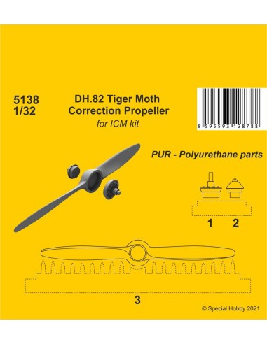DH.82 Tiger Moth Correction Propeller(ICM kit)