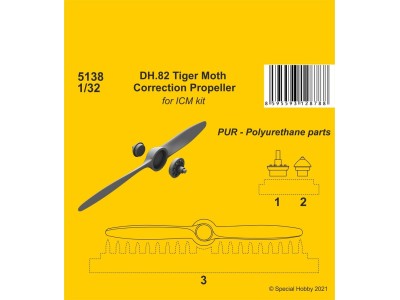 DH.82 Tiger Moth Correction Propeller(ICM kit)