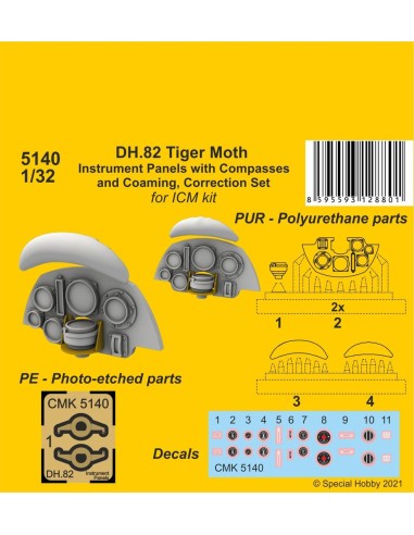 DH.82 Tiger Moth Instrument P. with Compasses...