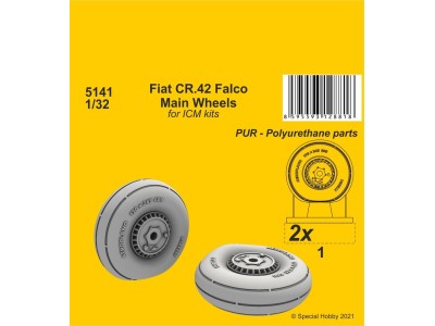 Fiat CR.42 Main Wheels (ICM kit)