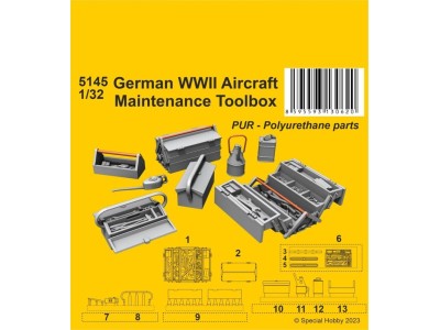 German WWII Aircraft Maintenance Toolbox 1/32