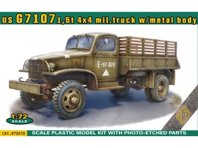 US G7107 1,5t 4x4 army truck w/metal body