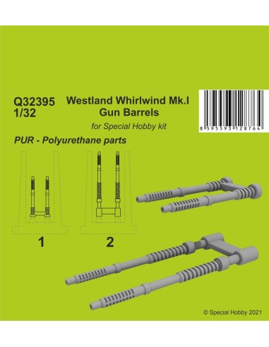 Westland Whirlwind Mk.I Gun Barrels