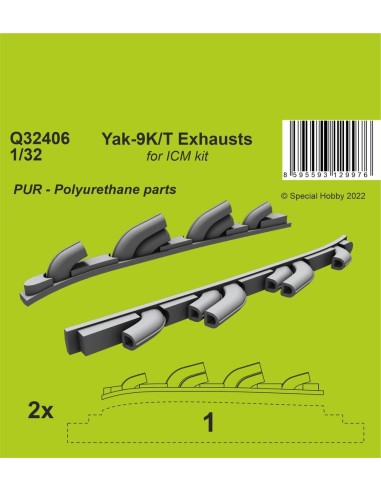 Yak-9T Exhausts