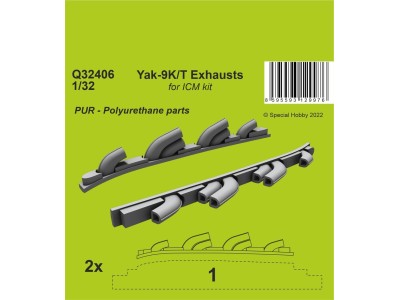 Yak-9T Exhausts