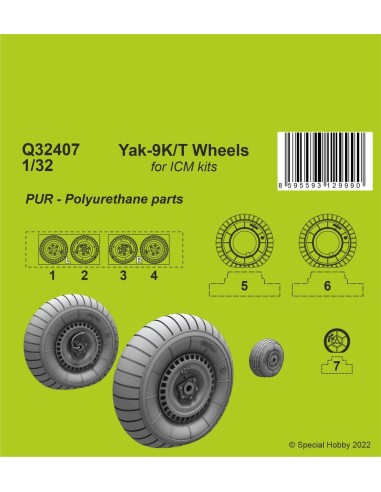 Yak-9T Wheels
