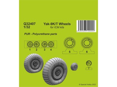 Yak-9T Wheels