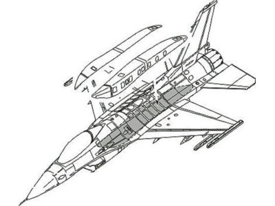 F-16C Conformal Fuel Tank armament für Academy Bausatz