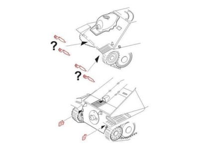 Jagdpanzer 38 hetzer Towing eyes für Tamiya Bausatz