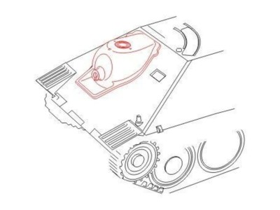Jagdpanzer 38 Hetzer Gun Mantlet First Type Production für Tamiya Bausatz
