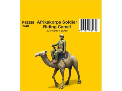 Afrikakorps Soldier Riding Camel 1/48 / 3D Printed