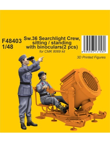 Sw.36 Searchlight Crew, sitting / standing with...