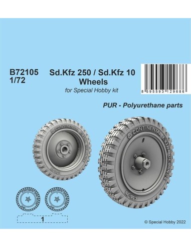 Sd.Kfz 250 / Sd.Kfz 10 Wheels 1/72