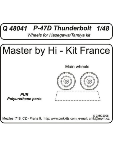 P-47D Thunderbolt wheels für Tamiya und...