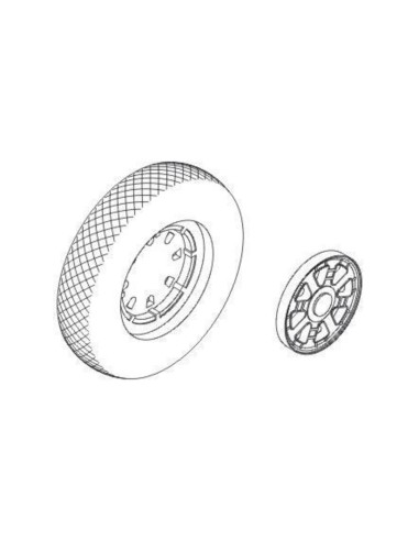 F4U Corsair wheels with plain discs and