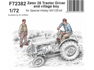 Zetor 25 Tractor Driver and village boy 1/72