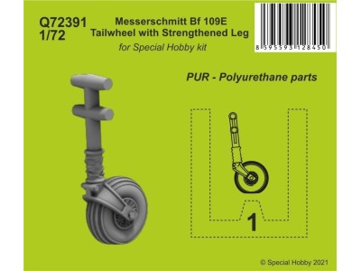 Messerschmitt Bf 109E Tailwheel with Strengthened Leg
