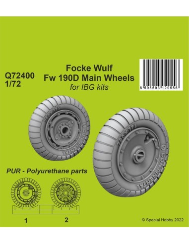 Focke Wulf Fw 190D-9 Main Wheels / for1/72 IBG...