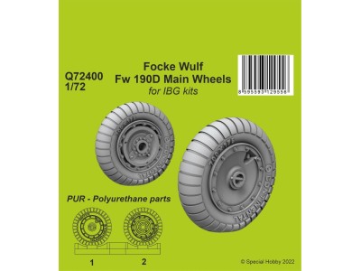 Focke Wulf Fw 190D-9 Main Wheels / for1/72 IBG kits