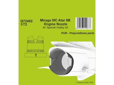 Mirage IIIC Atar 9B Engine Nozzle for Special Hobby kit