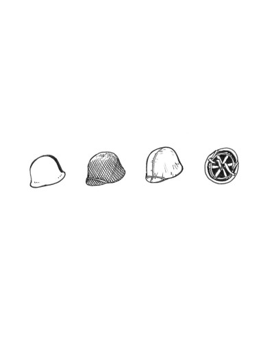 US WWII Helmets (6pcs)