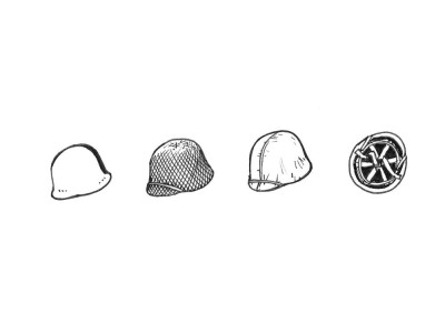 US WWII Helmets (6pcs)